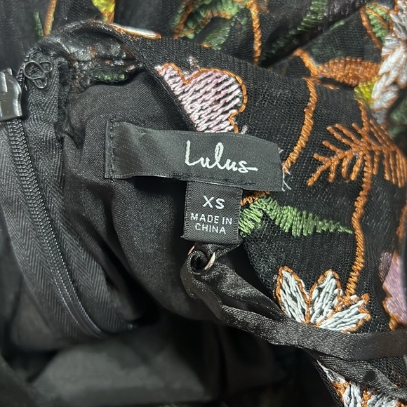 Radiant Fantasy Black Floral Embroidered Tulle Maxi Dress - Picture 9 of 9